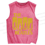 Unisex The Beatles Printed Washed Tank Top