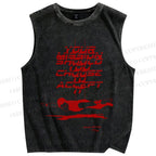 Unisex Mission： Impossible Printed Washed Tank Top