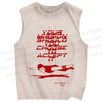 Unisex Mission： Impossible Printed Washed Tank Top