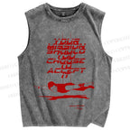Unisex Mission： Impossible Printed Washed Tank Top