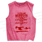 Unisex Mission： Impossible Printed Washed Tank Top