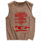 Unisex Mission： Impossible Printed Washed Tank Top