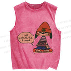 Unisex PaRappa the Rapper Printed Washed Tank Top