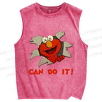 Unisex Sesame Street Can Do It Printed Washed Tank Top