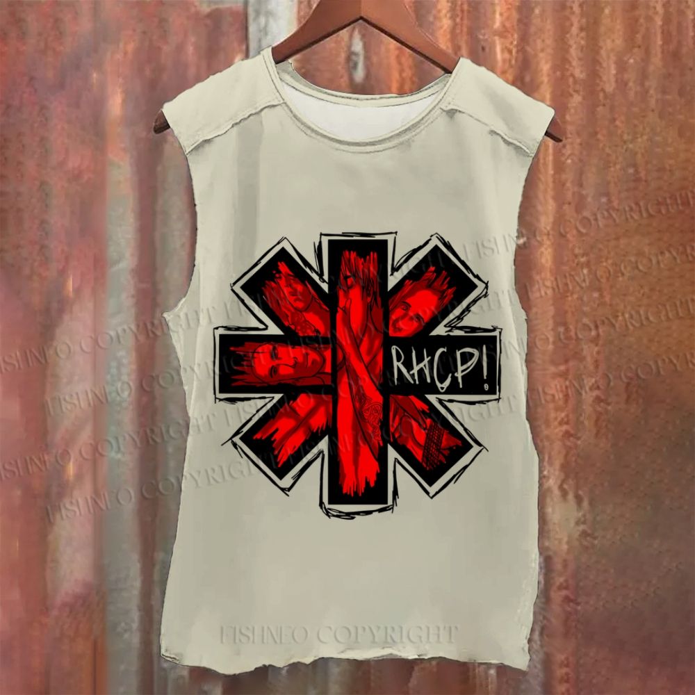Vintage Red Hot Chili Pepper Graffiti Washed Tank Top