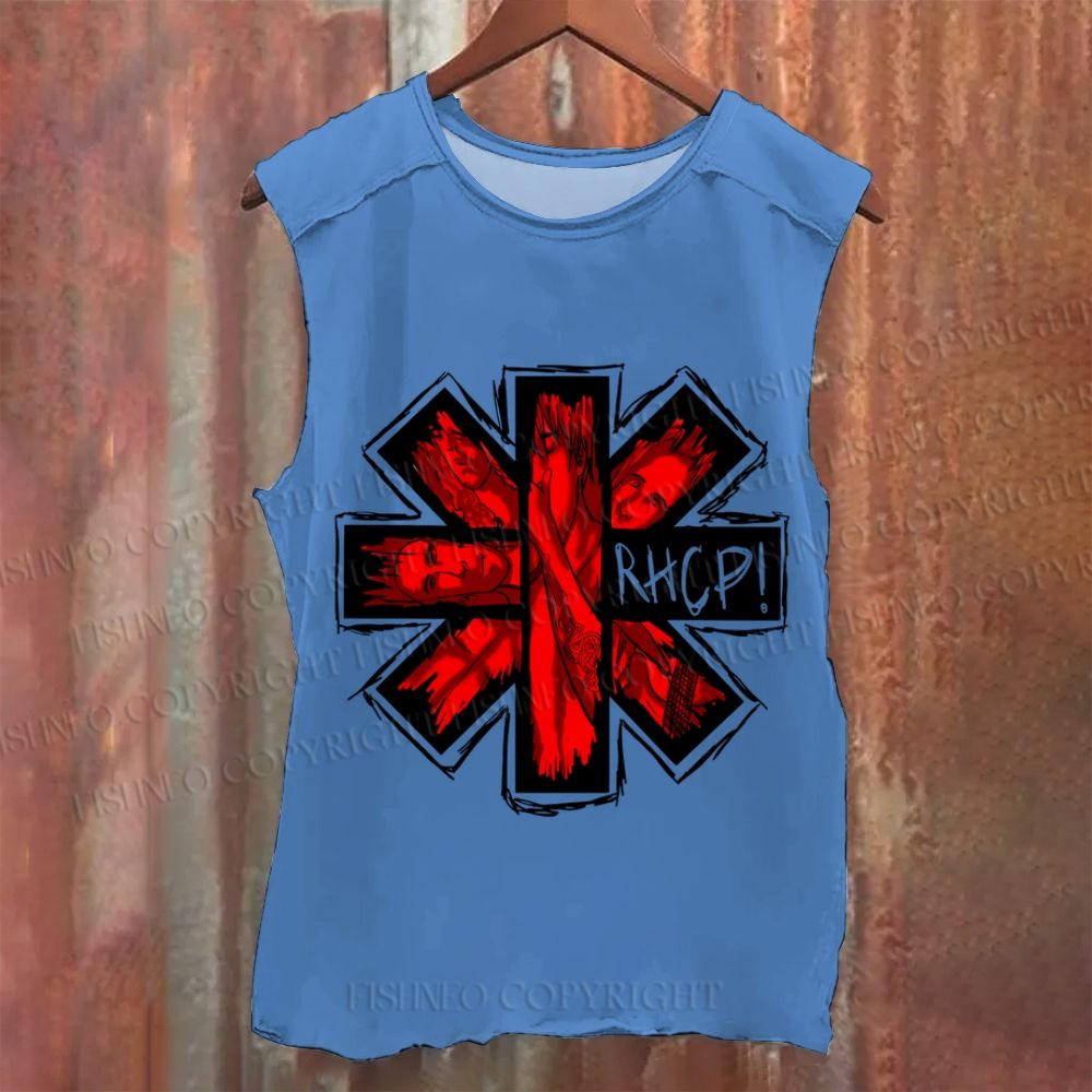 Vintage Red Hot Chili Pepper Graffiti Washed Tank Top
