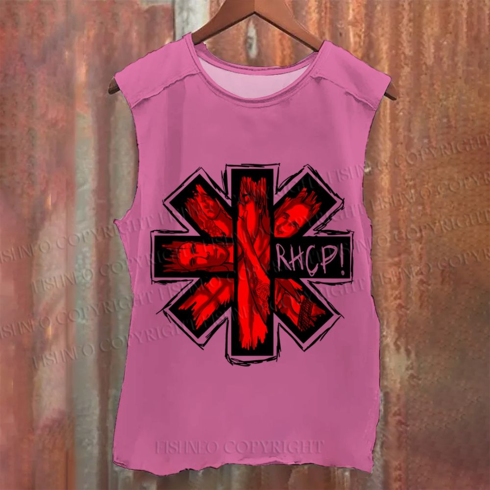 Vintage Red Hot Chili Pepper Graffiti Washed Tank Top