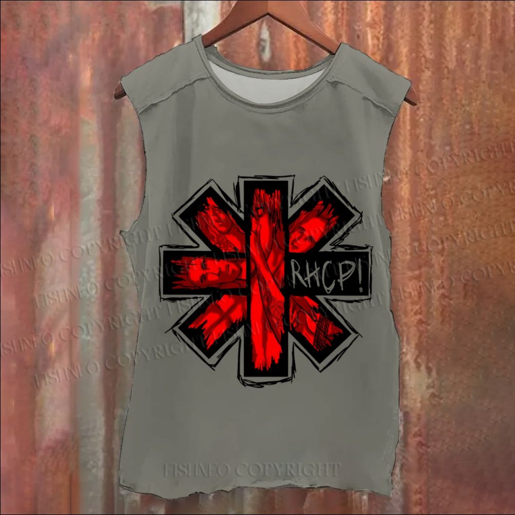 Vintage Red Hot Chili Pepper Graffiti Washed Tank Top