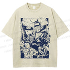 Unisex Terminator Graffiti Printed Washed Tee