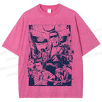 Unisex Terminator Graffiti Printed Washed Tee