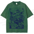 Unisex Terminator Graffiti Printed Washed Tee
