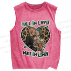Unisex Pride Fall In Love Not In Line Printed Washed Tank Top