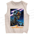 Unisex Terminator Poster Printed Washed Tank Top
