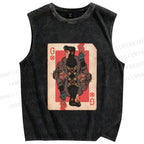 Unisex X-Men Gambit Printed Washed Tank Top