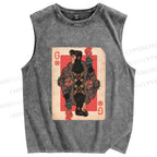 Unisex X-Men Gambit Printed Washed Tank Top