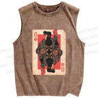 Unisex X-Men Gambit Printed Washed Tank Top