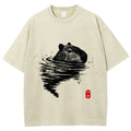 Swimming Capybara Vintage Washed T-shirt