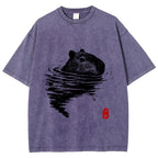 Swimming Capybara Vintage Washed T-shirt
