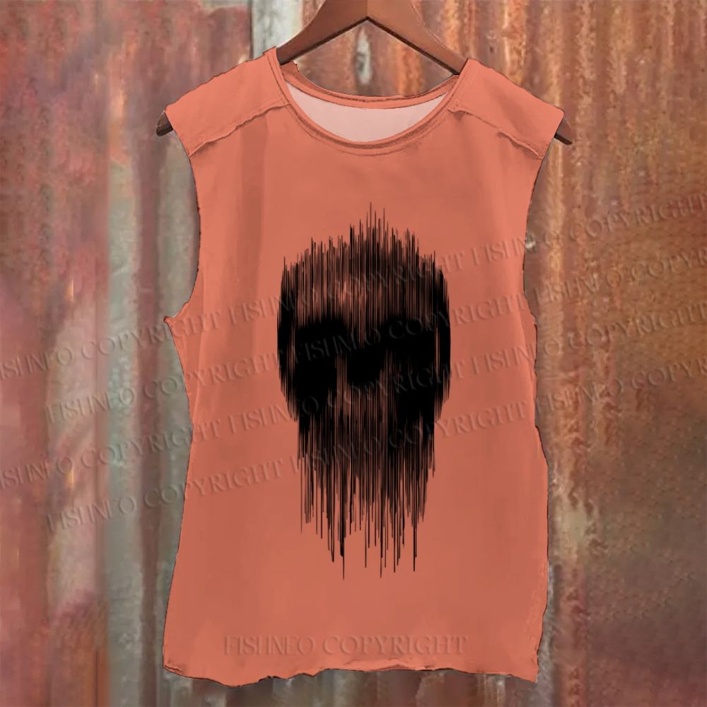 Vintage Skull Washed Tank Top