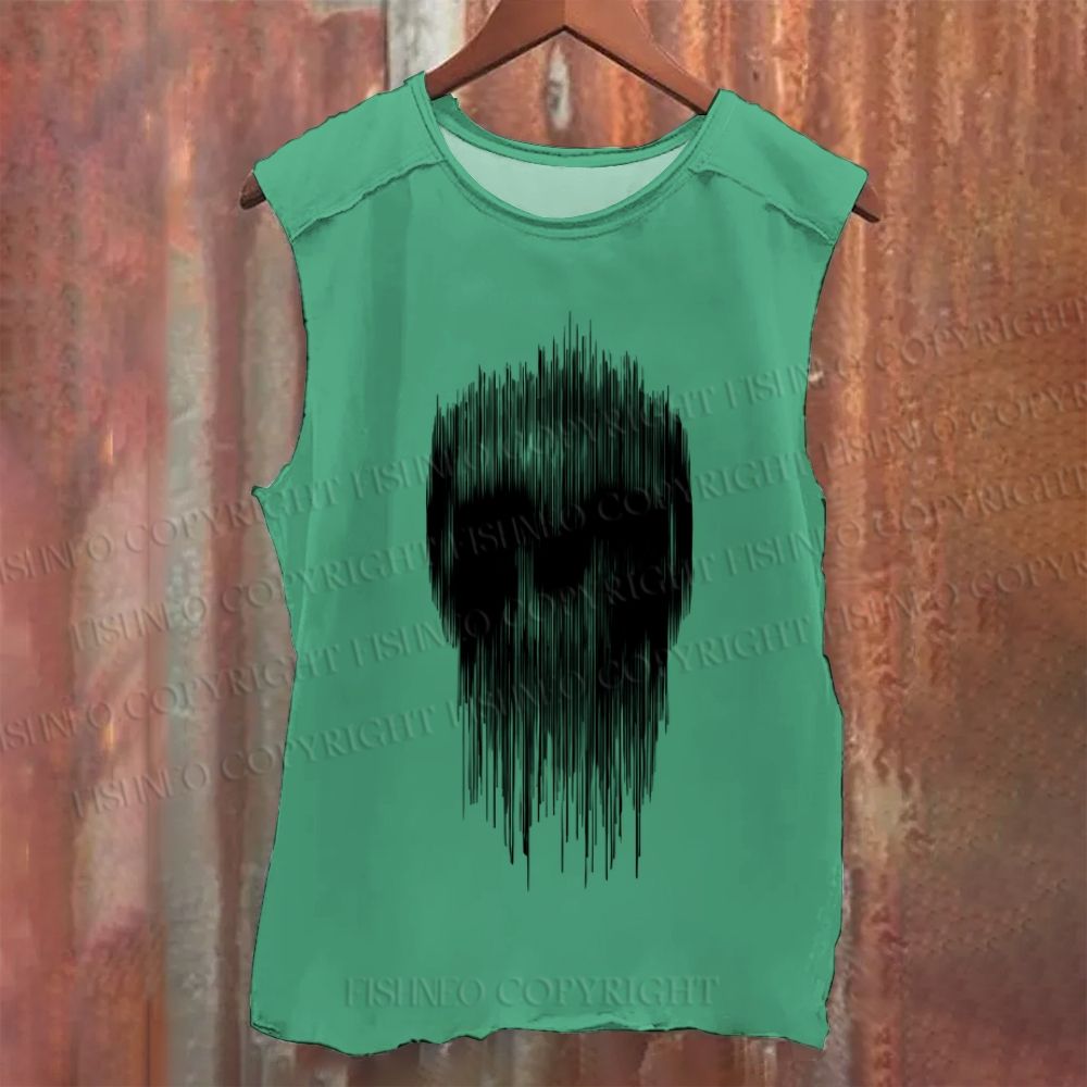Vintage Skull Washed Tank Top