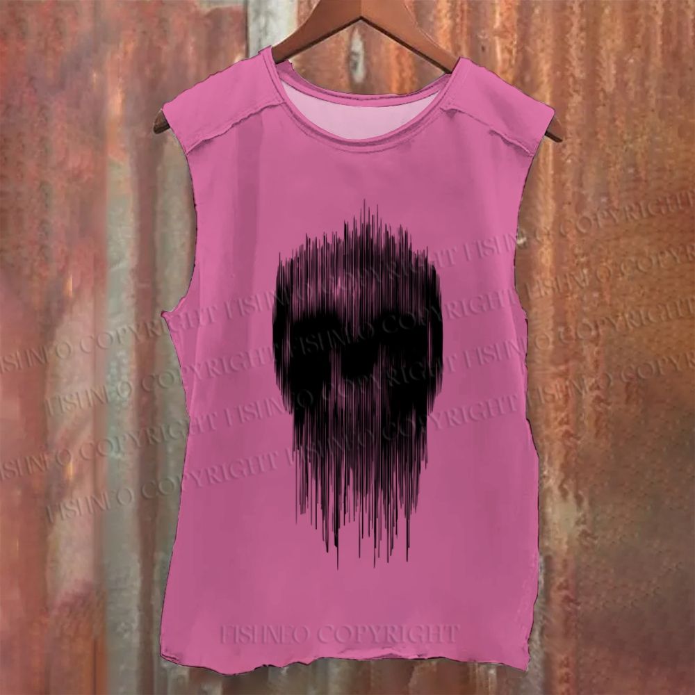 Vintage Skull Washed Tank Top