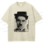 Unisex Vintage Chaplin The Legend Printed Washed Tee