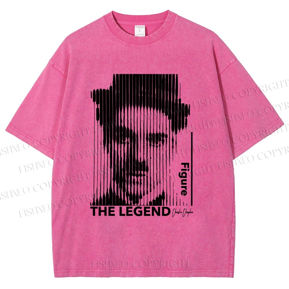 Unisex Vintage Chaplin The Legend Printed Washed Tee