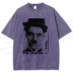 Unisex Vintage Chaplin The Legend Printed Washed Tee