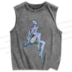 Unisex Hajime Sorayama Printed Washed Tank Top