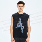 Unisex Hajime Sorayama Printed Washed Tank Top