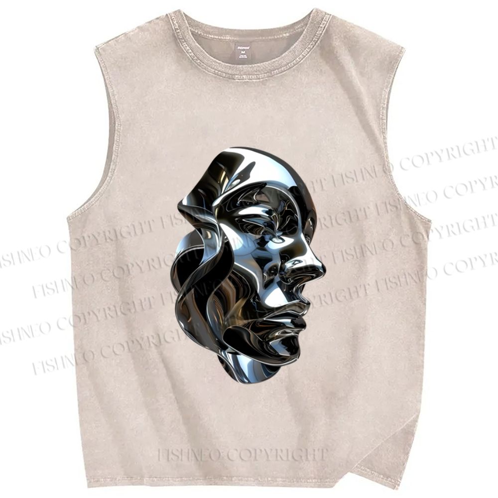 Unisex Hajime Sorayama Printed Washed Tank Top