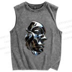 Unisex Hajime Sorayama Printed Washed Tank Top