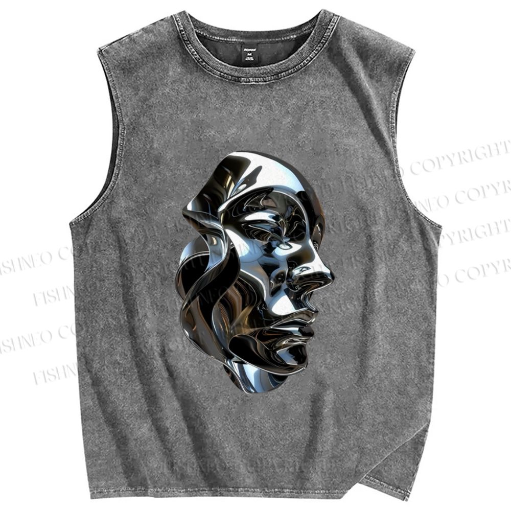 Unisex Hajime Sorayama Printed Washed Tank Top