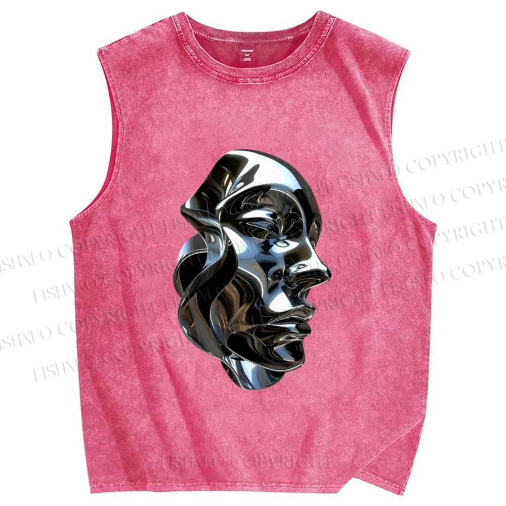 Unisex Hajime Sorayama Printed Washed Tank Top