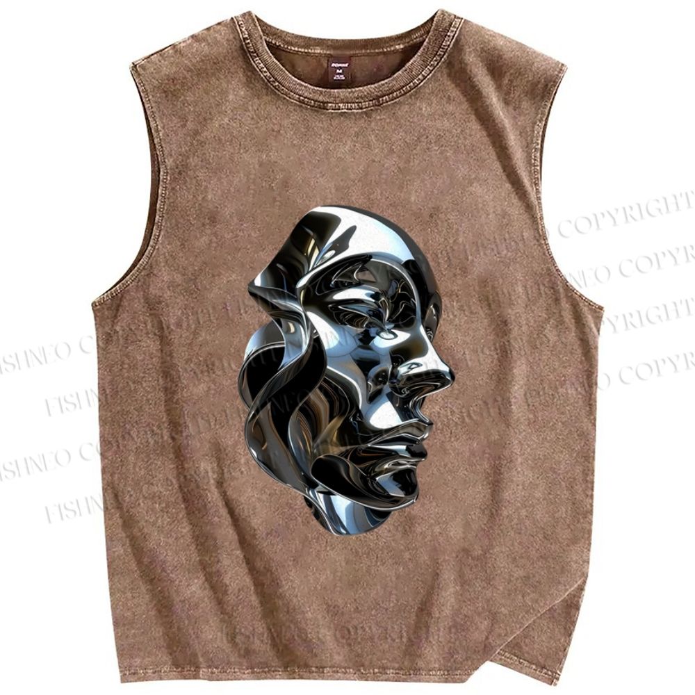 Unisex Hajime Sorayama Printed Washed Tank Top