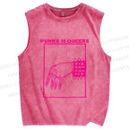 Unisex Pride Homo Punks Is Queers Printed Washed Tank Top
