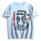 Japanese Cat Samurai Men's Classic Cotton T-Shirt