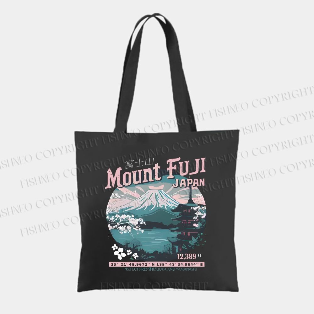 Mountain Fuji Japan Vintage Tote Bag