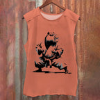 Vintage Kungfu Capybara Samurai Washed Tank Top