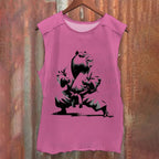 Vintage Kungfu Capybara Samurai Washed Tank Top