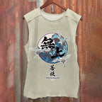 Vintage Japanese Art Wave Washed Tank Top