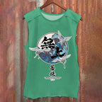 Vintage Japanese Art Wave Washed Tank Top