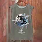 Vintage Japanese Art Wave Washed Tank Top