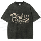 Unisex Bones Threadless Printed Washed Tee