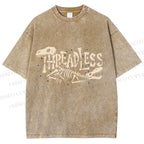 Unisex Bones Threadless Printed Washed Tee