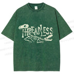 Unisex Bones Threadless Printed Washed Tee