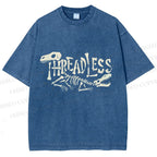 Unisex Bones Threadless Printed Washed Tee
