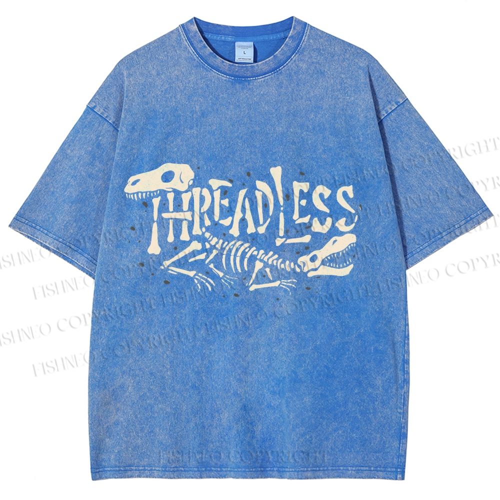 Unisex Bones Threadless Printed Washed Tee
