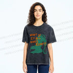 Unisex What if it all goes right Vintage Leopard Printed Washed Tee