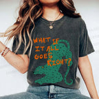 Unisex What if it all goes right Vintage Leopard Printed Washed Tee